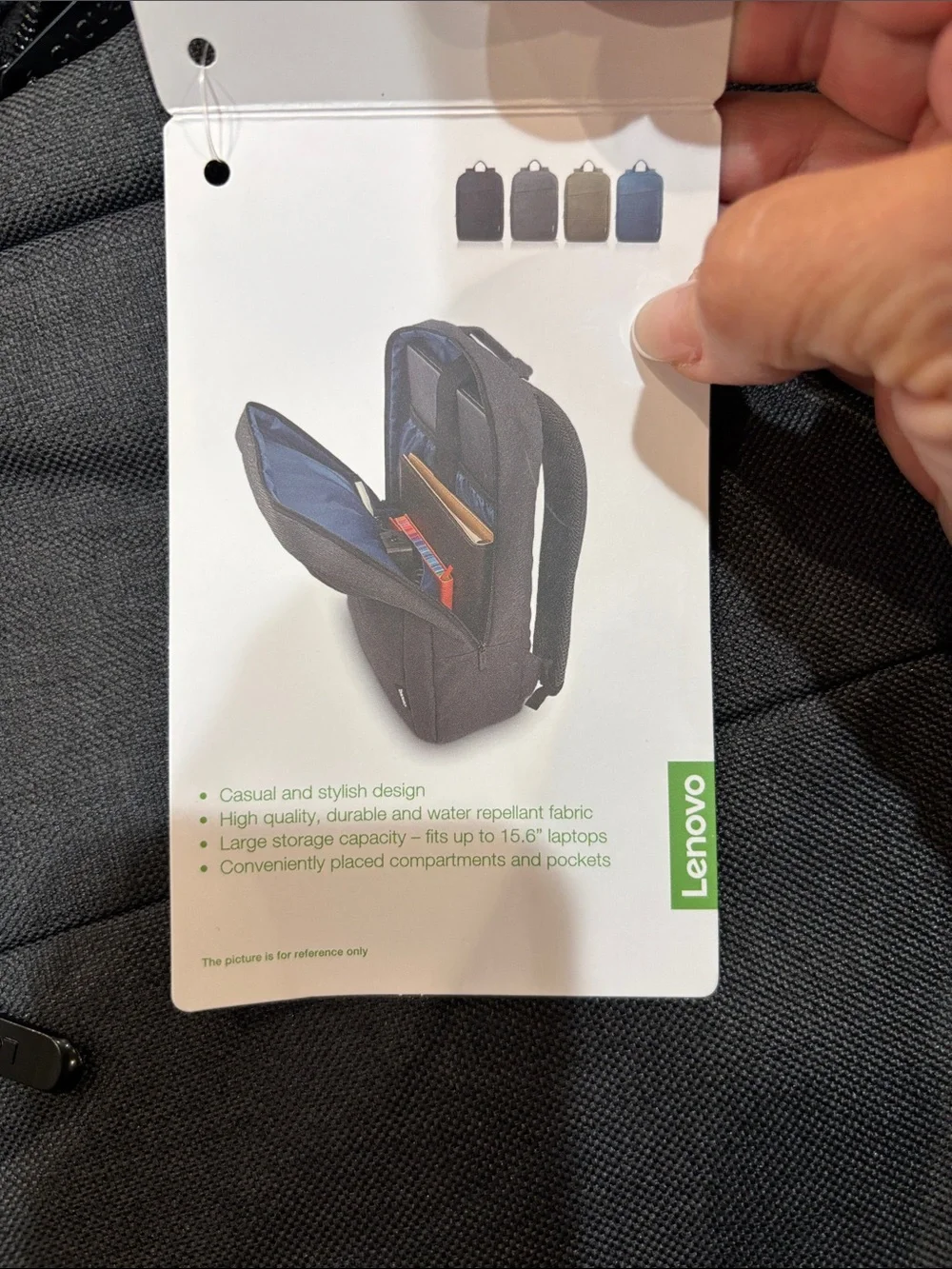 Lenovo Gray Laptop Backpack - Minimalist Everyday Pack B210